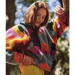 Free People Hit The Slopes Printed Pullover Size XS